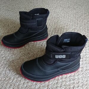 UGG Black and Red Taney Weather Boots size 5.5